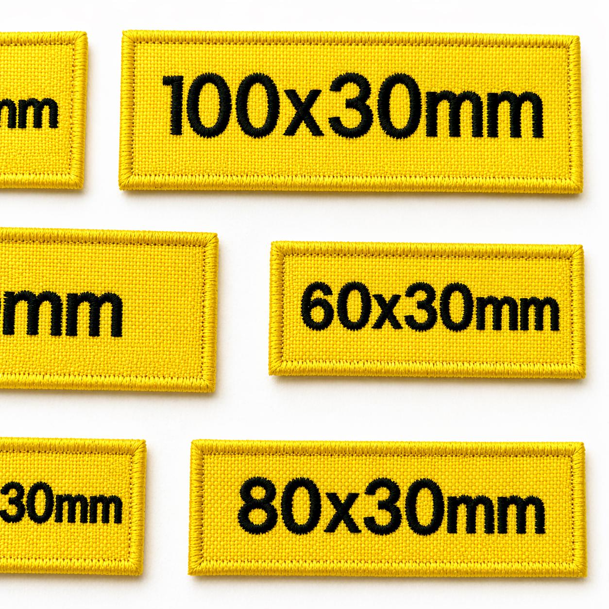 Personalised Embroidered Yellow Patches Sew/Iron/VELCRO® Custom Text Molle Morale Badges