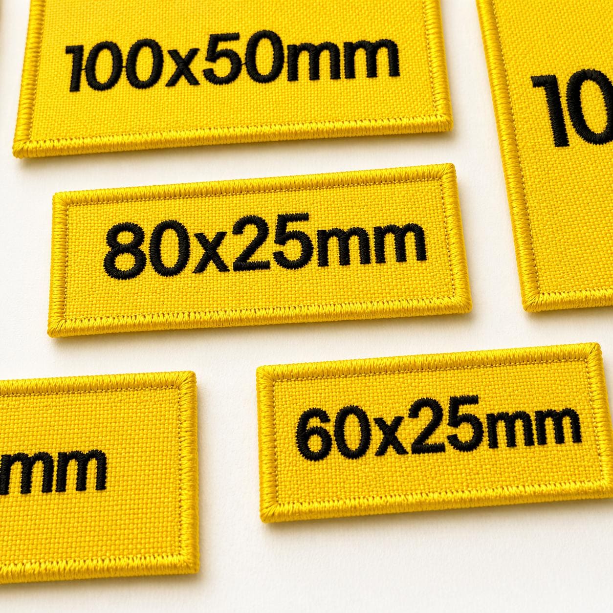 Personalised Embroidered Yellow Patches Sew/Iron/VELCRO® Custom Text Molle Morale Badges