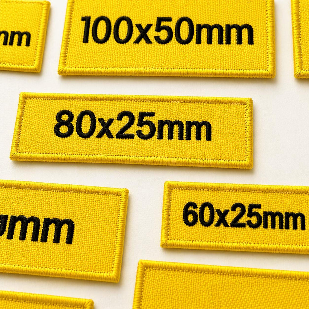 Personalised Embroidered Yellow Patches Sew/Iron/VELCRO® Custom Text Molle Morale Badges