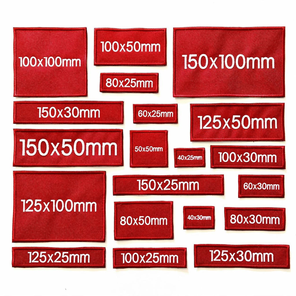 Personalised Embroidered Red Patches Sew/Iron/VELCRO® Custom Text Molle Morale Badges