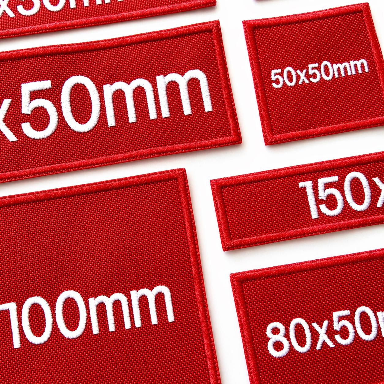 Personalised Embroidered Red Patches Sew/Iron/VELCRO® Custom Text Molle Morale Badges