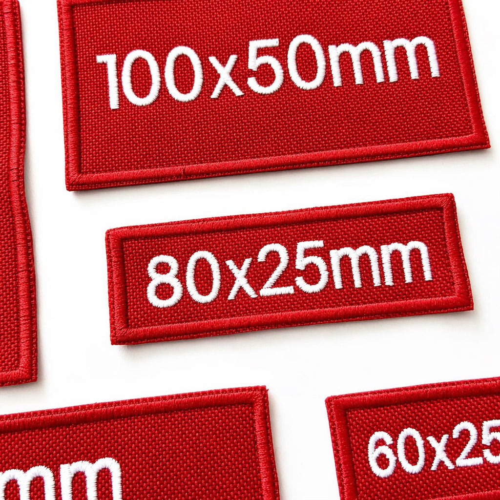 Personalised Embroidered Red Patches Sew/Iron/VELCRO® Custom Text Molle Morale Badges