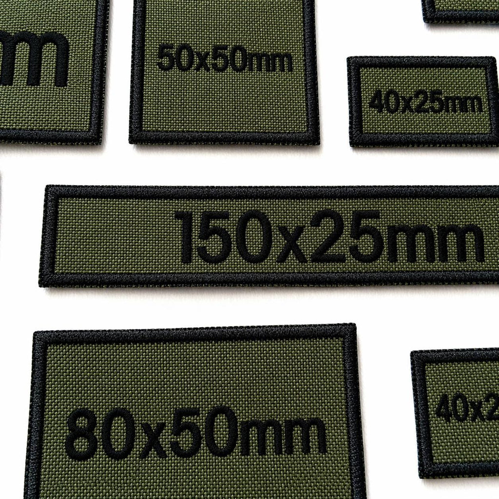 Personalised Embroidered Olive Patches Sew/Iron/VELCRO® Custom Text Molle Morale Badges