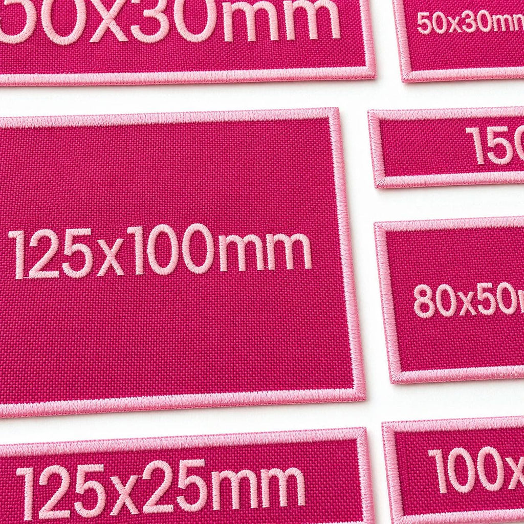Personalised Embroidered Pink Patches Sew/Iron/VELCRO® Custom Text Molle Morale Badges