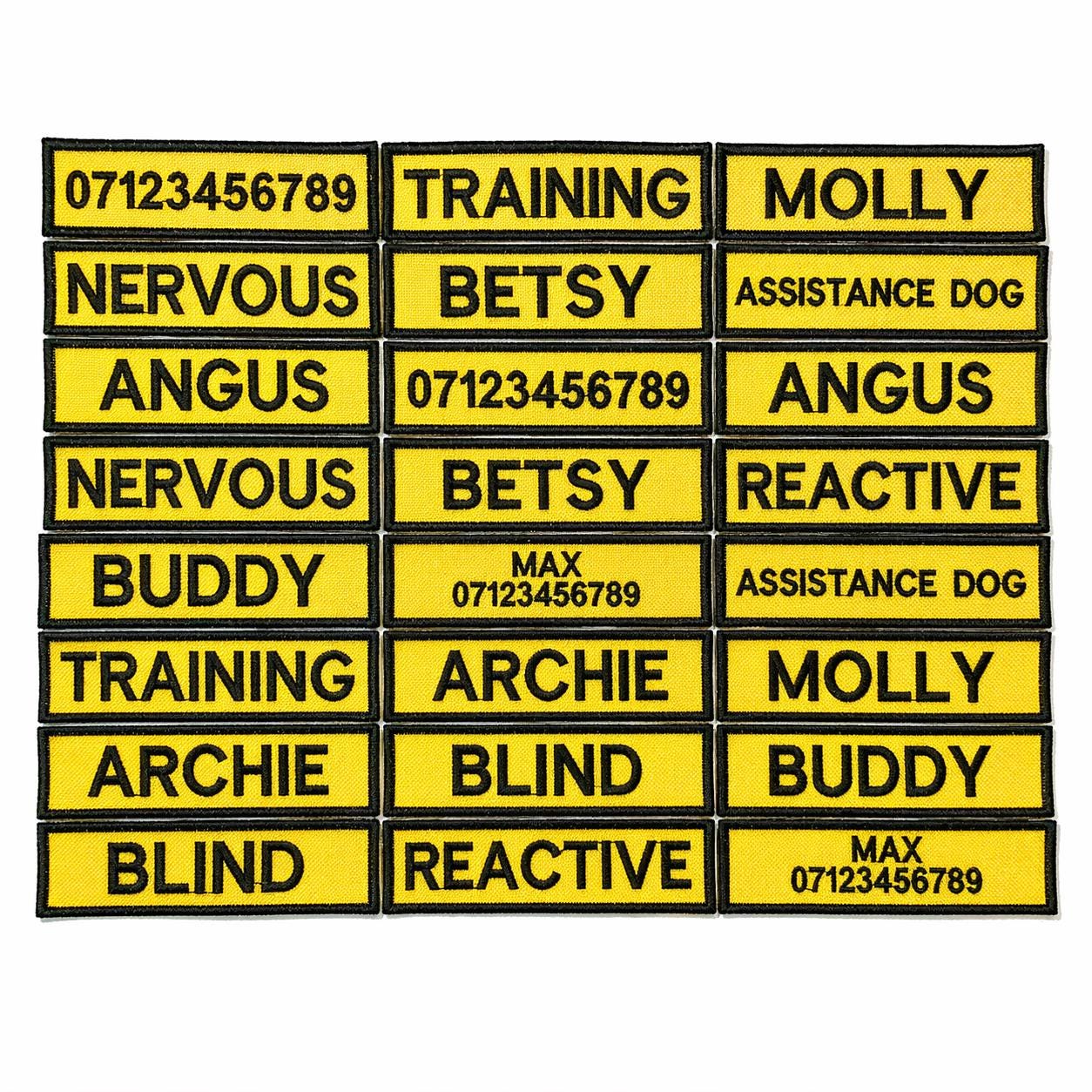 VELCRO® Patch To Fit Julius K9 Dog Harness Personalised Embroidered Custom Text Badge