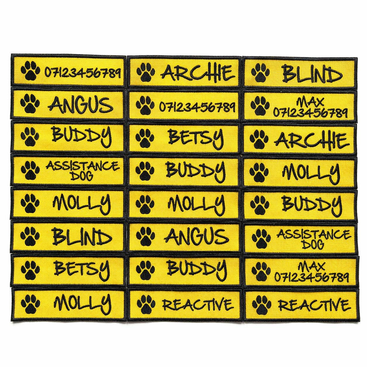 VELCRO® Patch To Fit Julius K9 Dog Harness Personalised Embroidered Custom Text Badge