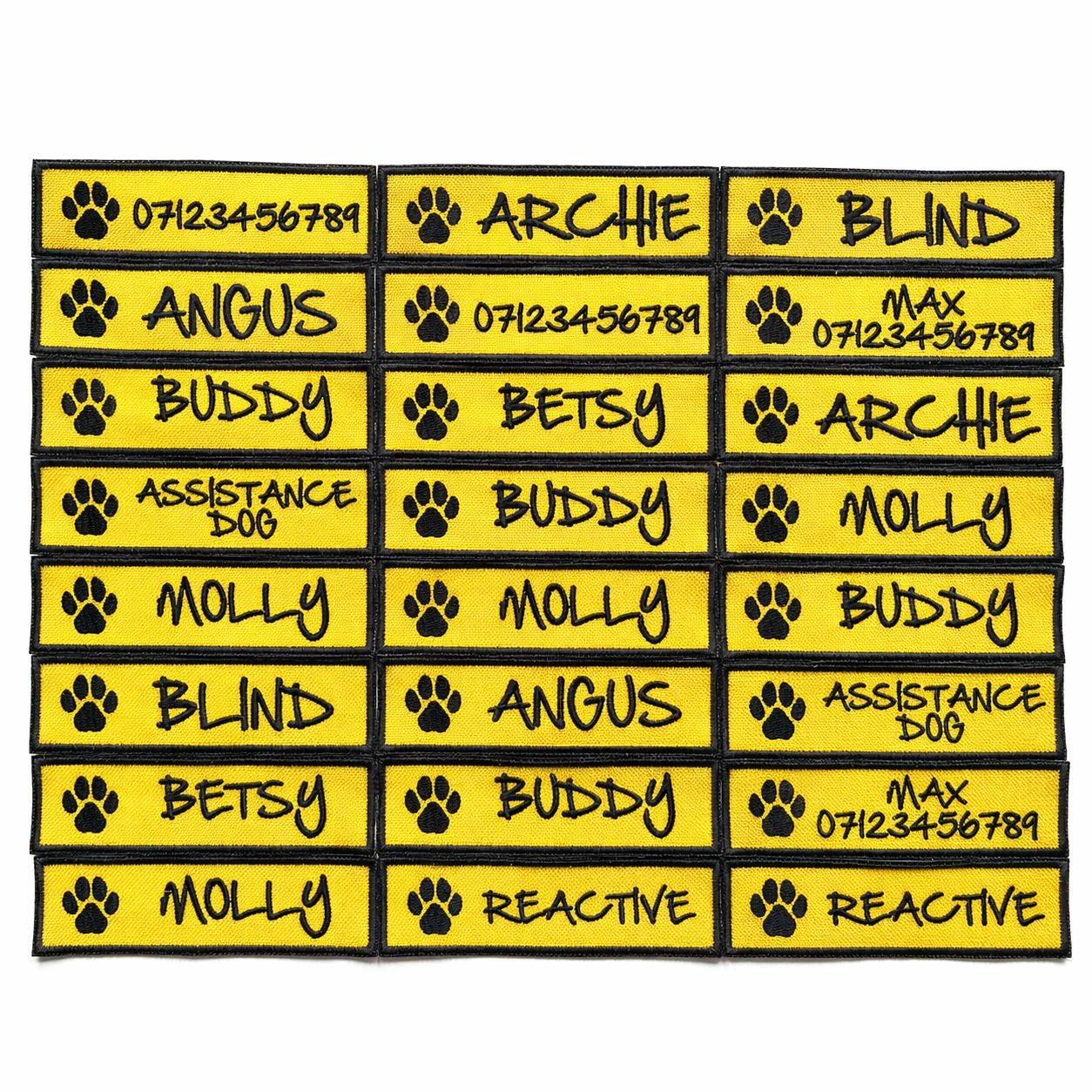 VELCRO® Patch To Fit Julius K9 Dog Harness Personalised Embroidered Custom Text Badge