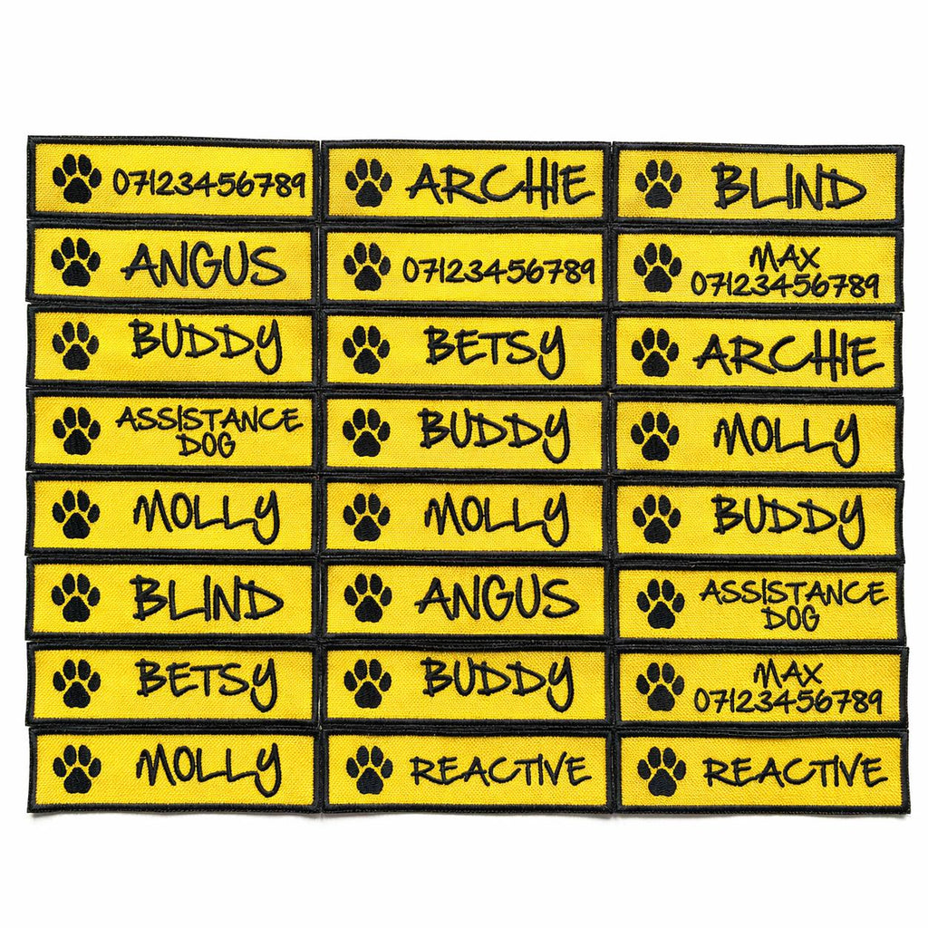 VELCRO® Patch To Fit Julius K9 Dog Harness Personalised Embroidered Custom Text Badge