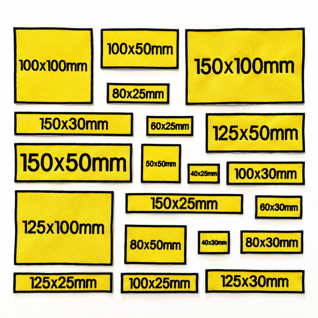 Personalised Embroidered Yellow Patches Sew/Iron/VELCRO® Custom Text Molle Morale Badges
