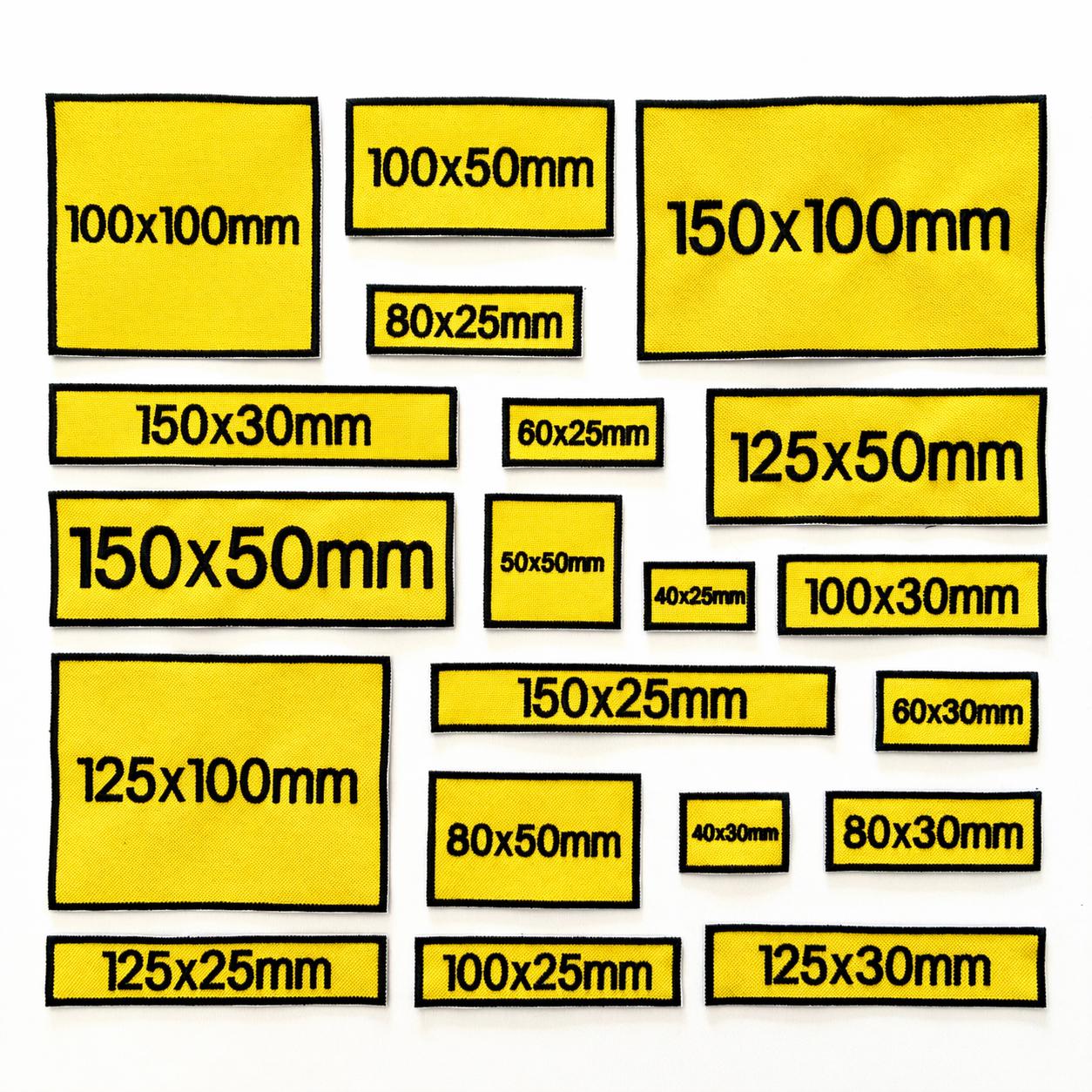 Personalised Embroidered Yellow Patches Sew/Iron/VELCRO® Custom Text Molle Morale Badges