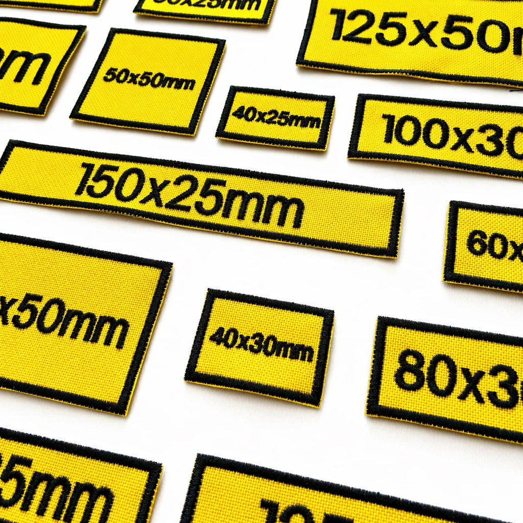 Personalised Embroidered Yellow Patches Sew/Iron/VELCRO® Custom Text Molle Morale Badges
