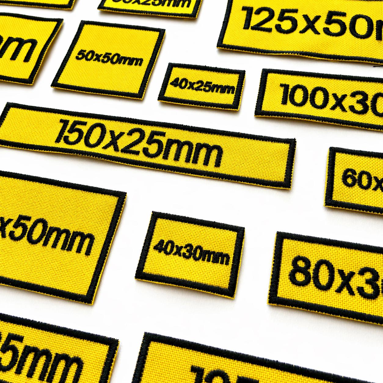 Personalised Embroidered Yellow Patches Sew/Iron/VELCRO® Custom Text Molle Morale Badges