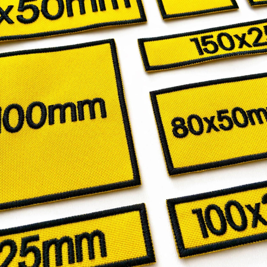 Personalised Embroidered Yellow Patches Sew/Iron/VELCRO® Custom Text Molle Morale Badges
