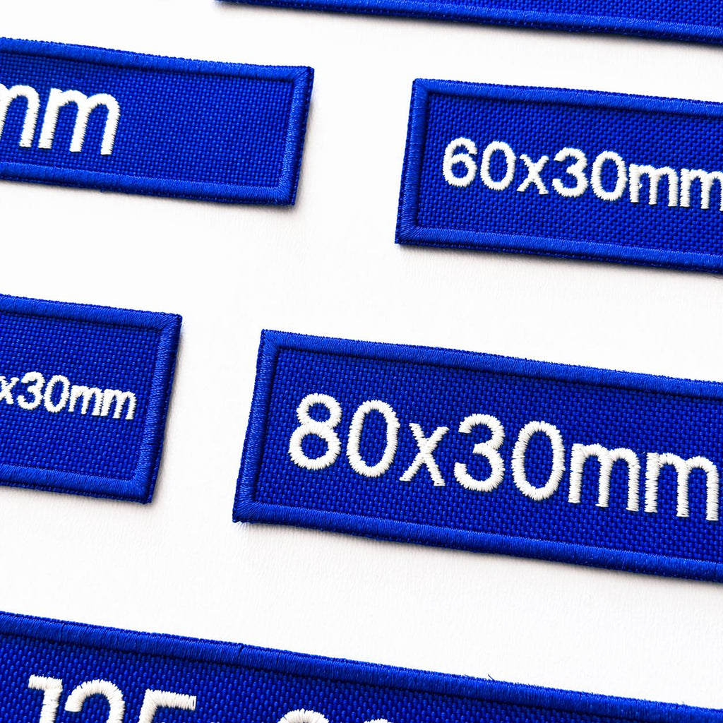 Personalised Embroidered Blue Patches Sew/Iron/VELCRO® Custom Text Molle Morale Badges