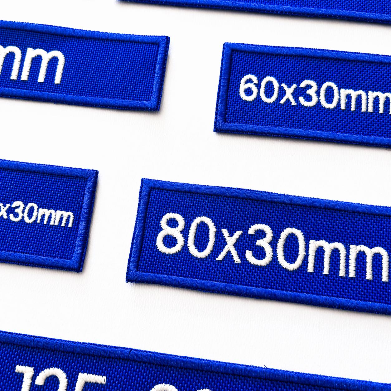 Personalised Embroidered Blue Patches Sew/Iron/VELCRO® Custom Text Molle Morale Badges