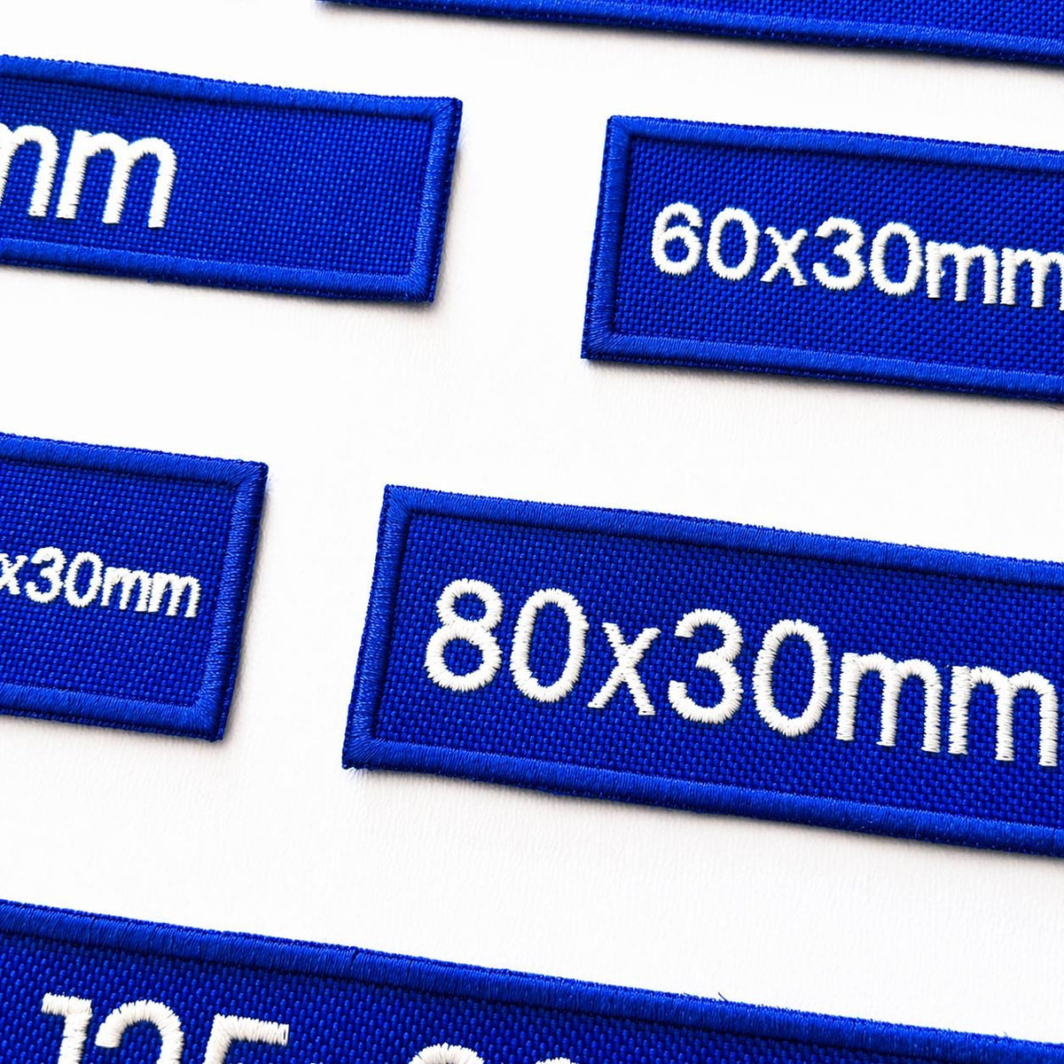 Personalised Embroidered Blue Patches Sew/Iron/VELCRO® Custom Text Molle Morale Badges