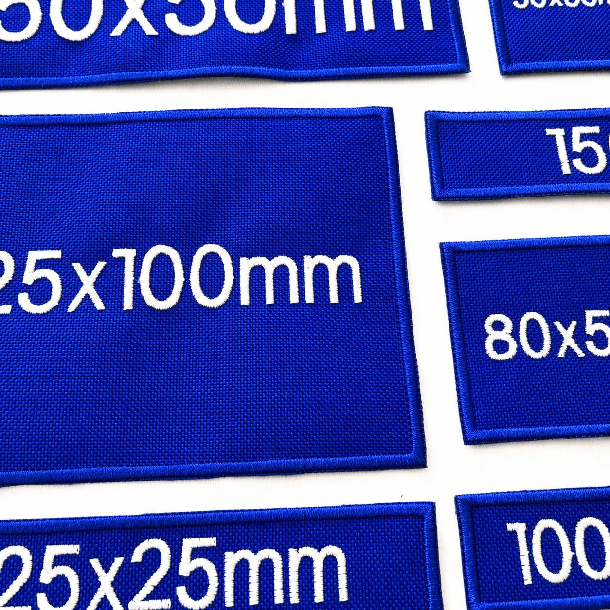 Personalised Embroidered Blue Patches Sew/Iron/VELCRO® Custom Text Molle Morale Badges