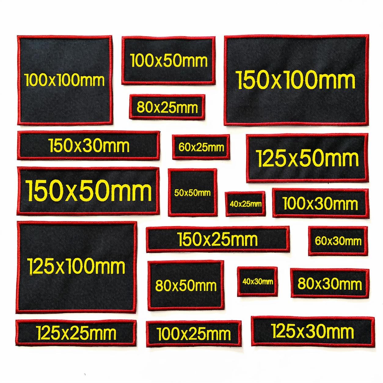 Personalised Embroidered Black Patches Sew/Iron/VELCRO® Custom Text Molle Morale Badges
