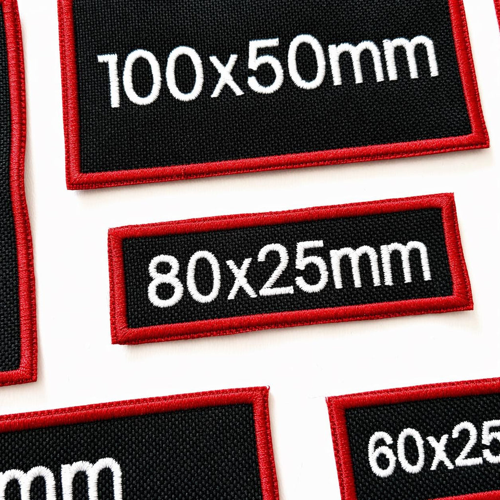 Personalised Embroidered Black Patches Sew/Iron/VELCRO® Custom Text Molle Morale Badges