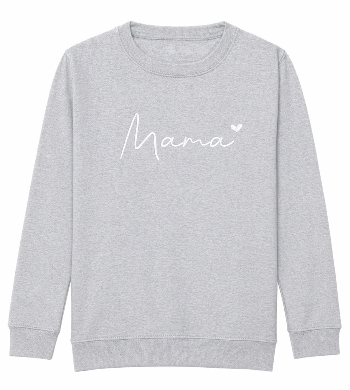 Embroidered Mama & Mini Sweatshirts Grey Matching Mummy Daughter Twinning Outfits
