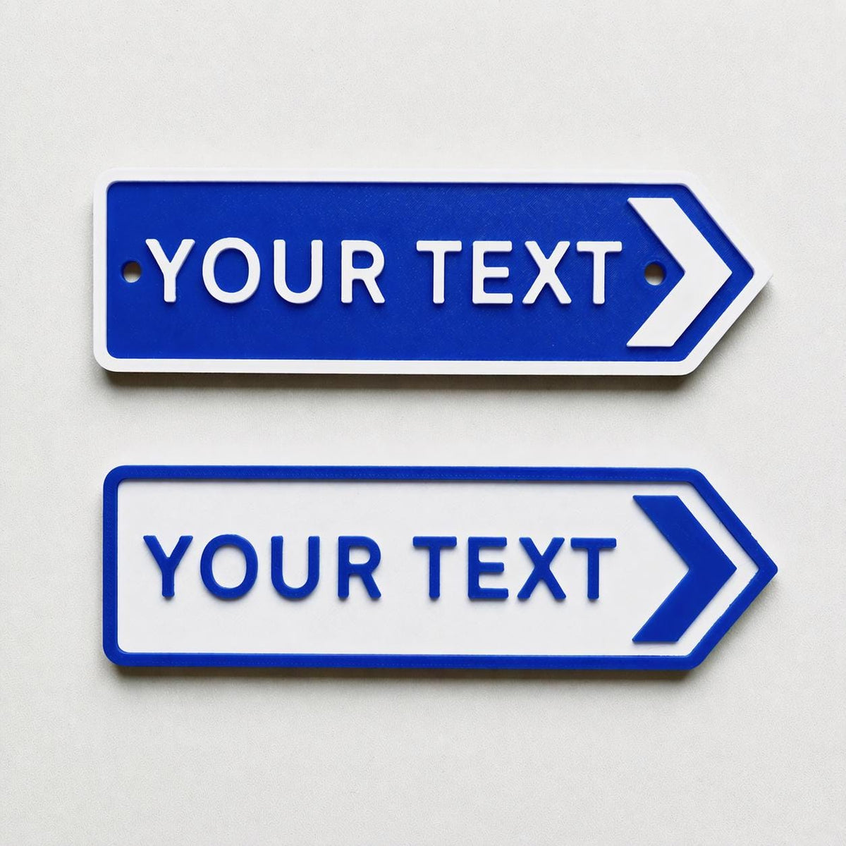 Personalised Your Text Arrow Sign – Custom Street Road House Decoration Plate