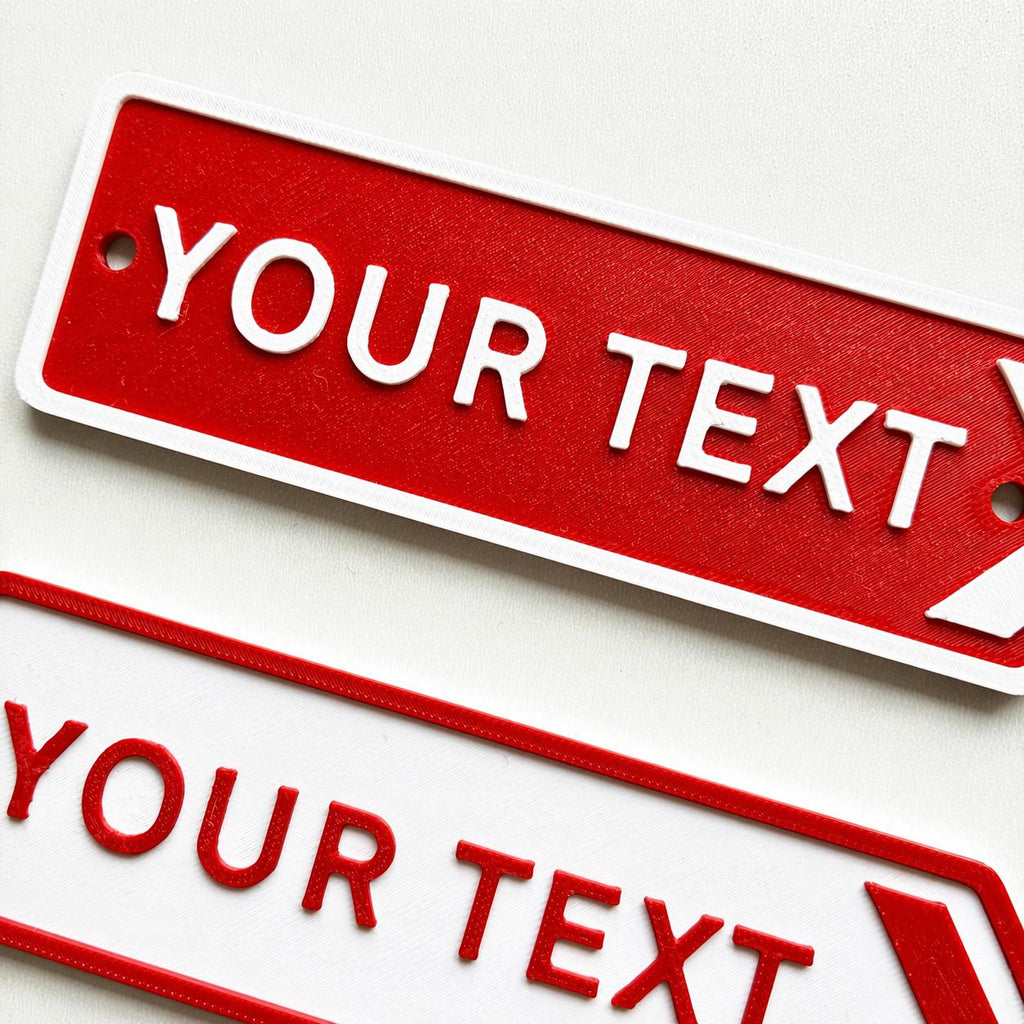 Personalised Your Text Arrow Sign – Custom Street Road House Decoration Plate