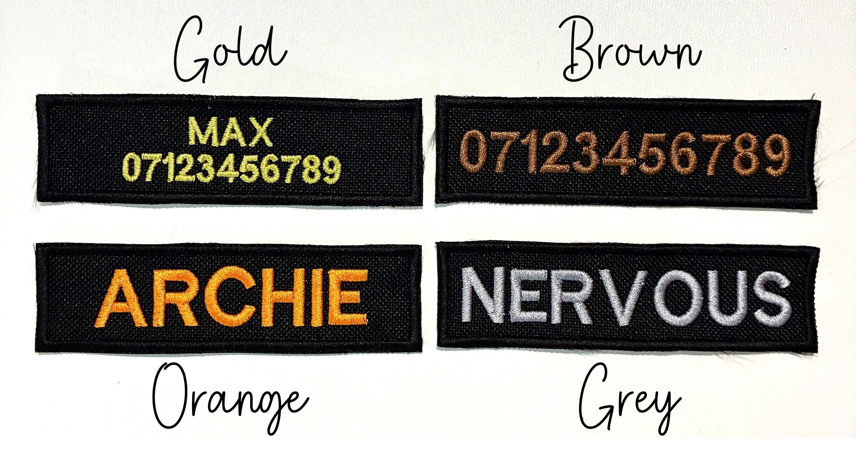 VELCRO® Patch To Fit Julius K9 Dog Harness Personalised Embroidered Custom Text Badge