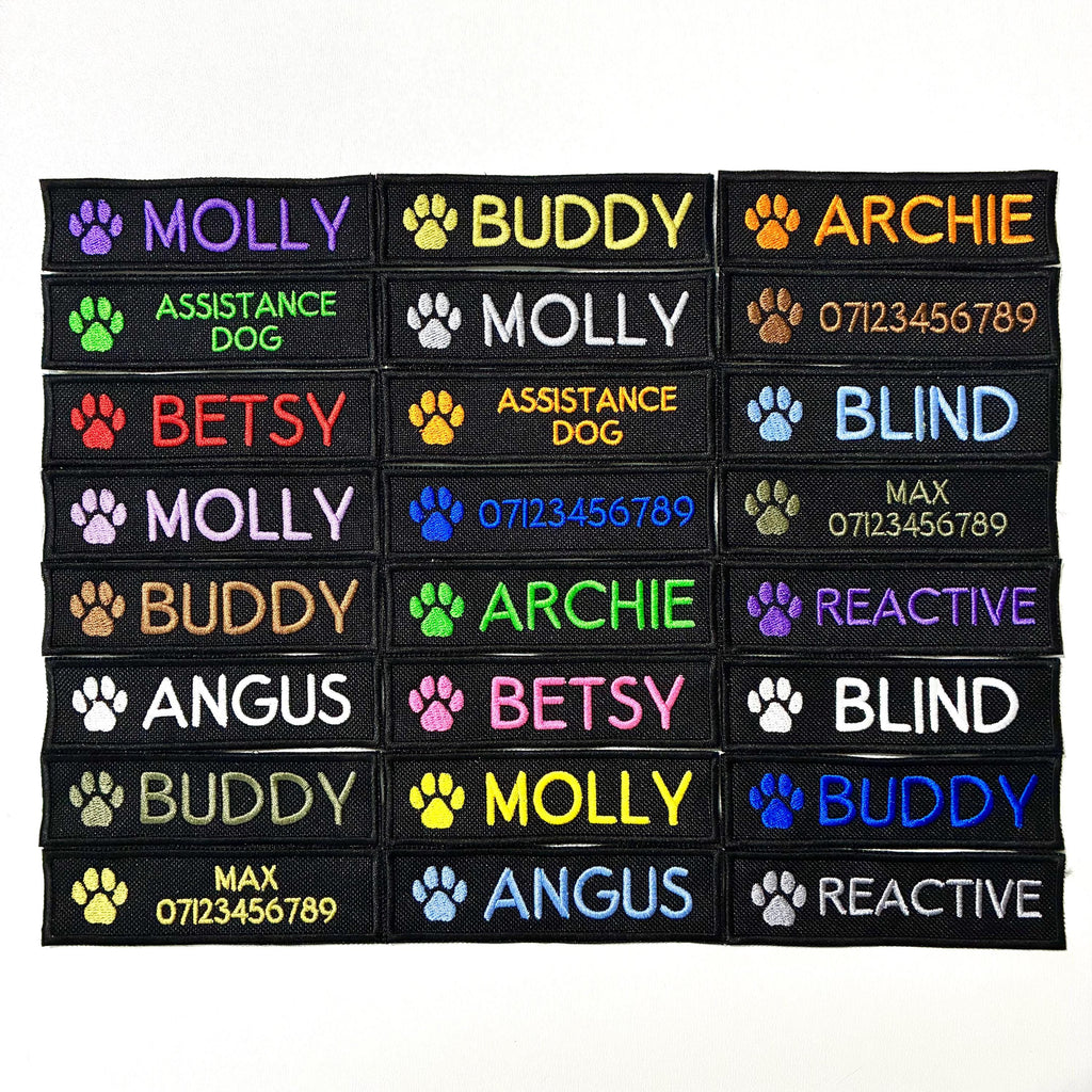 VELCRO® Patch To Fit Julius K9 Dog Harness Personalised Embroidered Custom Text Badge