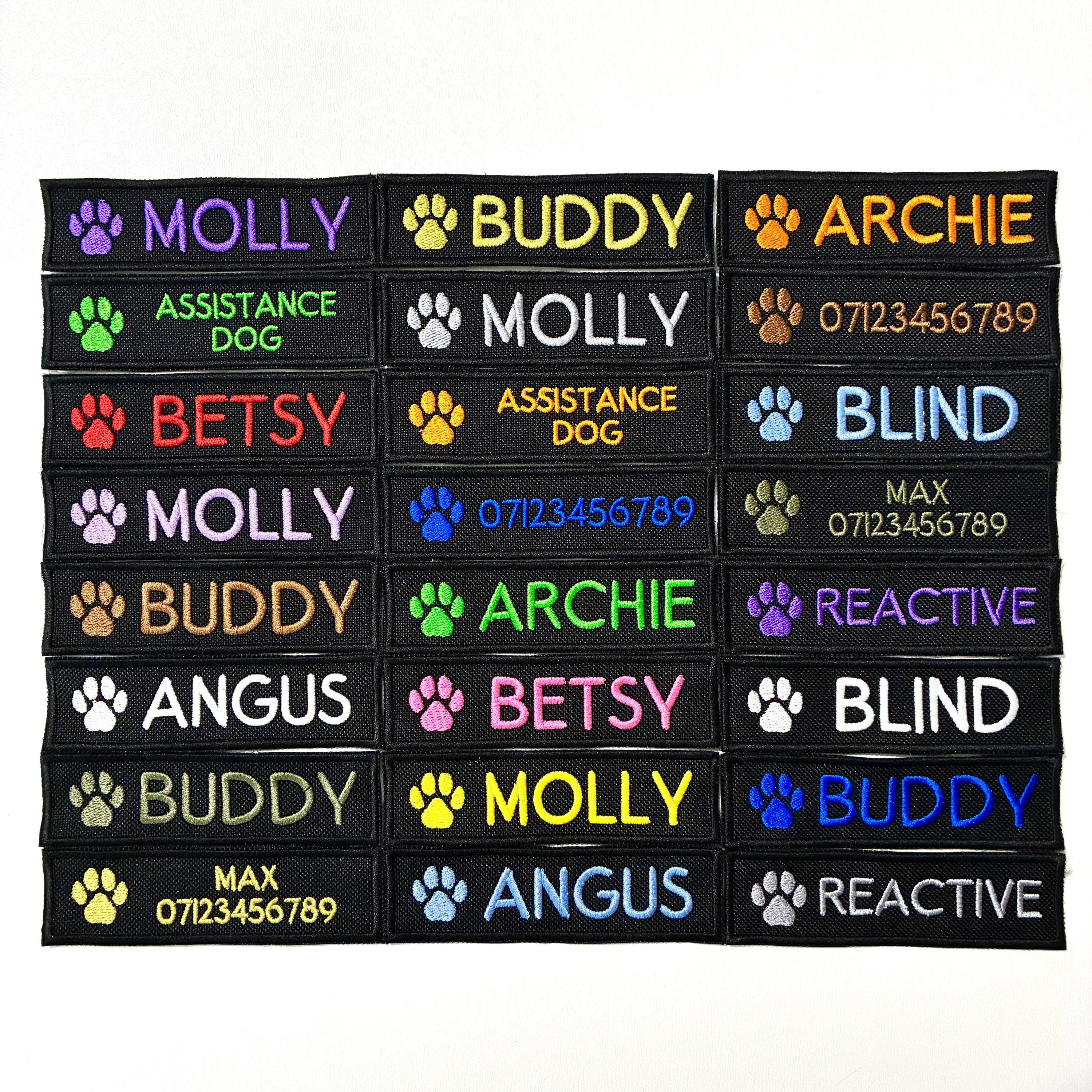 VELCRO® Patch To Fit Julius K9 Dog Harness Personalised Embroidered Custom Text Badge
