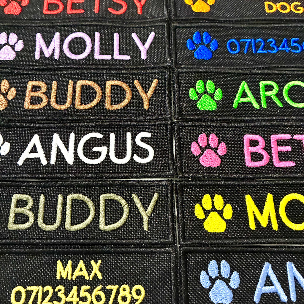 VELCRO® Patch To Fit Julius K9 Dog Harness Personalised Embroidered Custom Text Badge