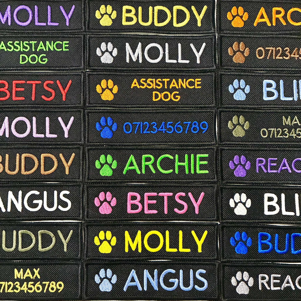 VELCRO® Patch To Fit Julius K9 Dog Harness Personalised Embroidered Custom Text Badge