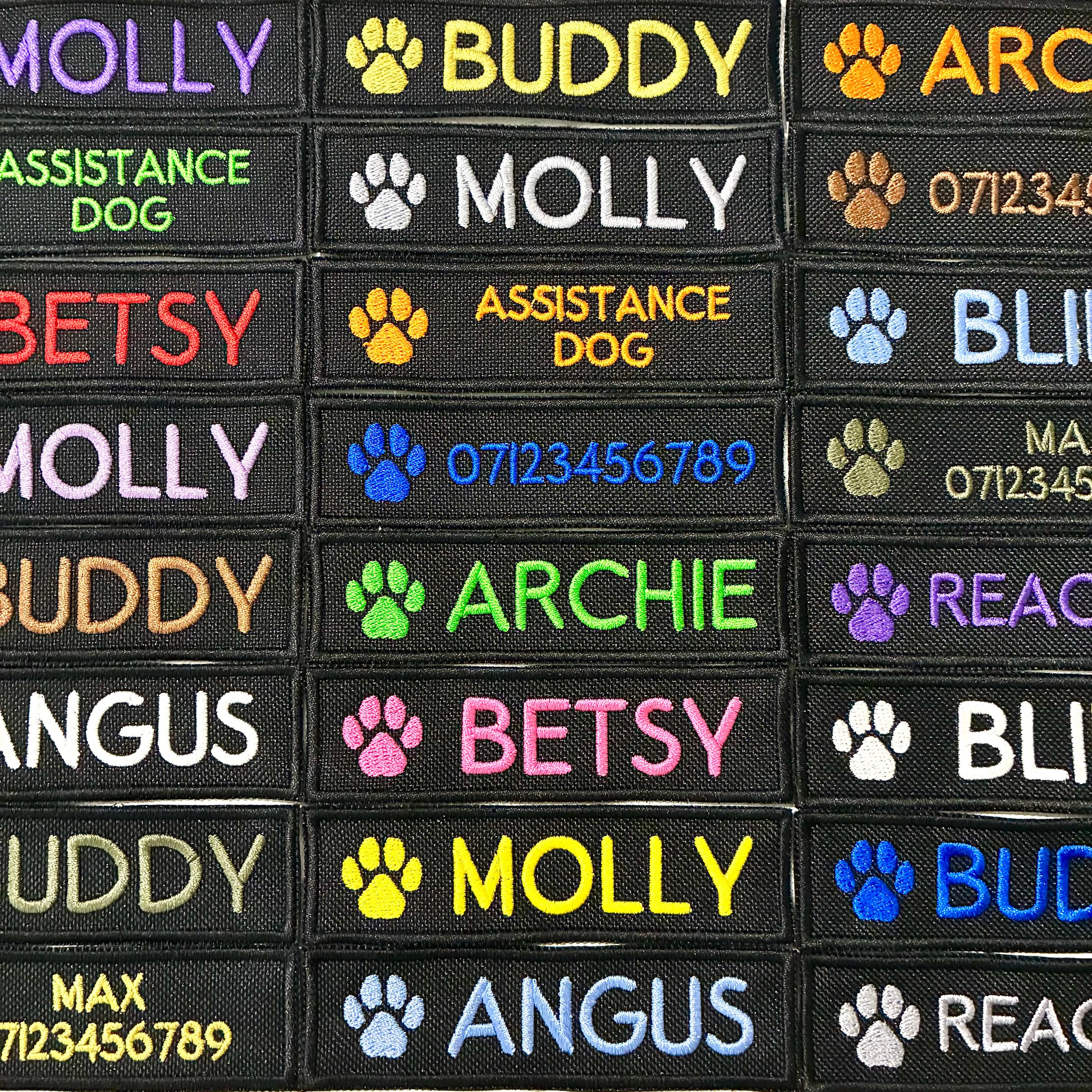 VELCRO® Patch To Fit Julius K9 Dog Harness Personalised Embroidered Custom Text Badge
