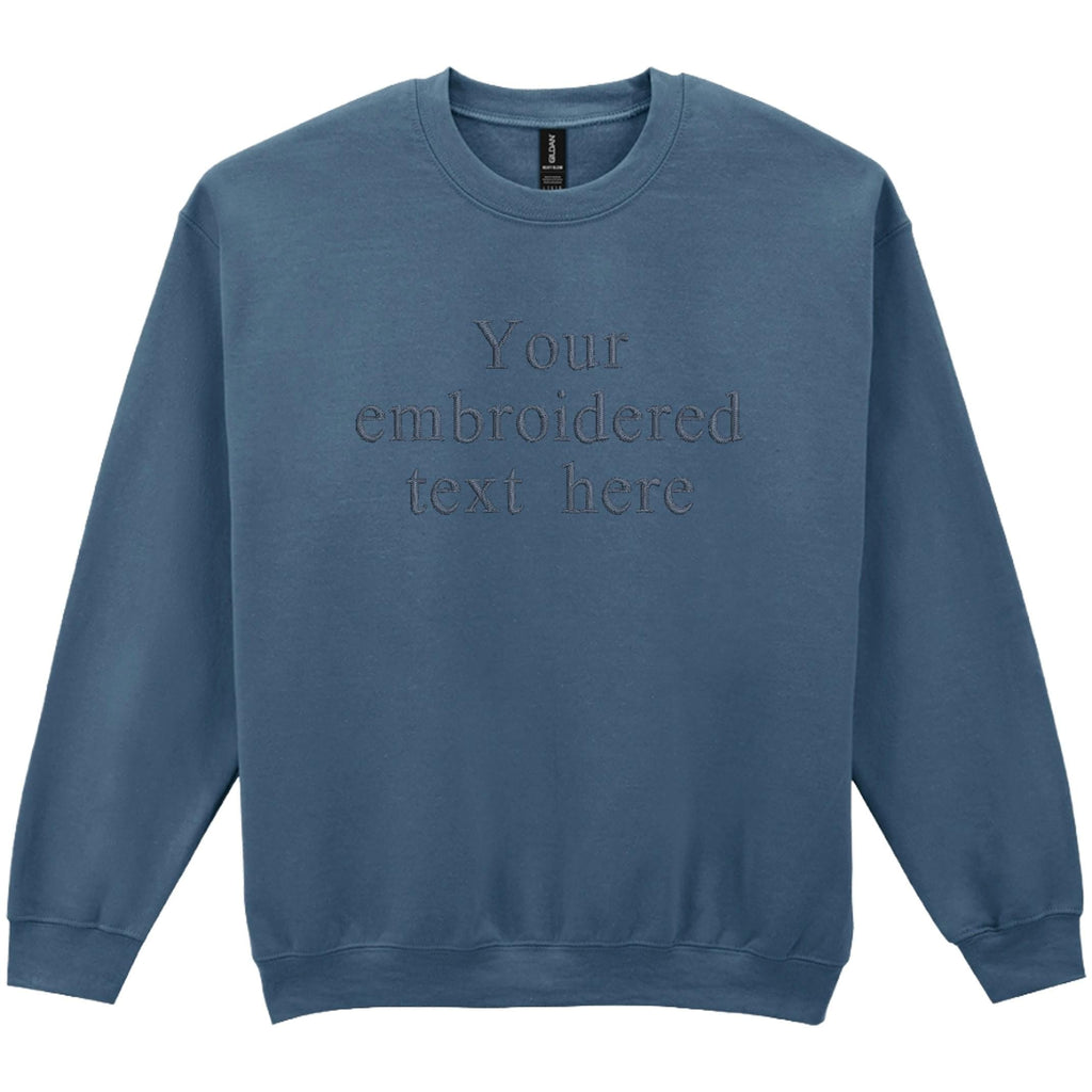 Embroidered Personalised Adults Sweatshirt S-5XL Custom Design Your Text