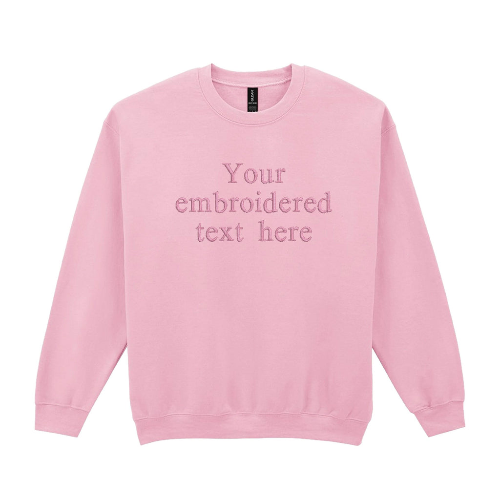 Embroidered Personalised Adults Sweatshirt S-5XL Custom Design Your Text