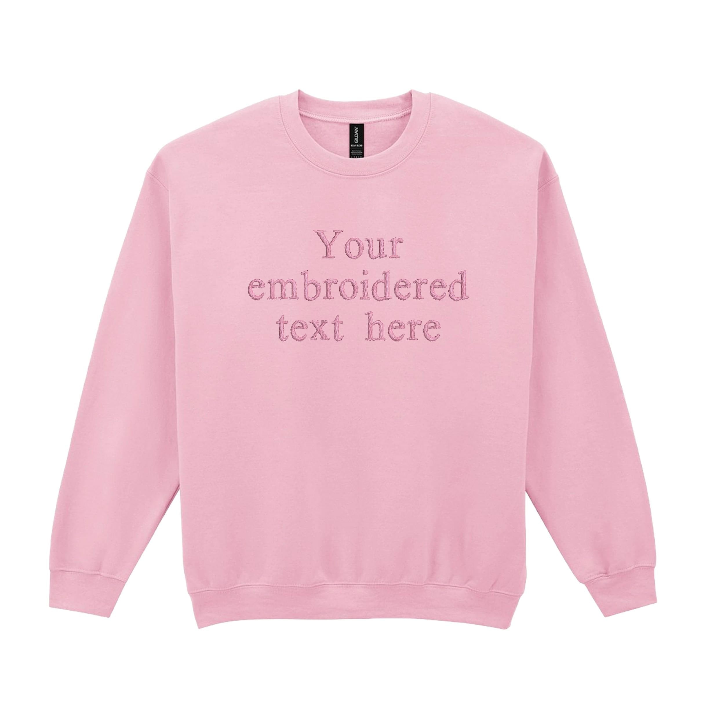 Embroidered Personalised Adults Sweatshirt S-5XL Custom Design Your Text