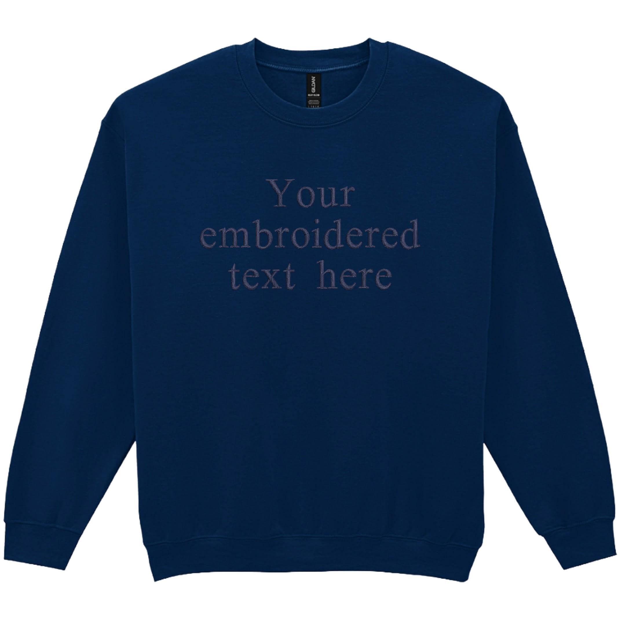 Embroidered Personalised Adults Sweatshirt S-5XL Custom Design Your Text
