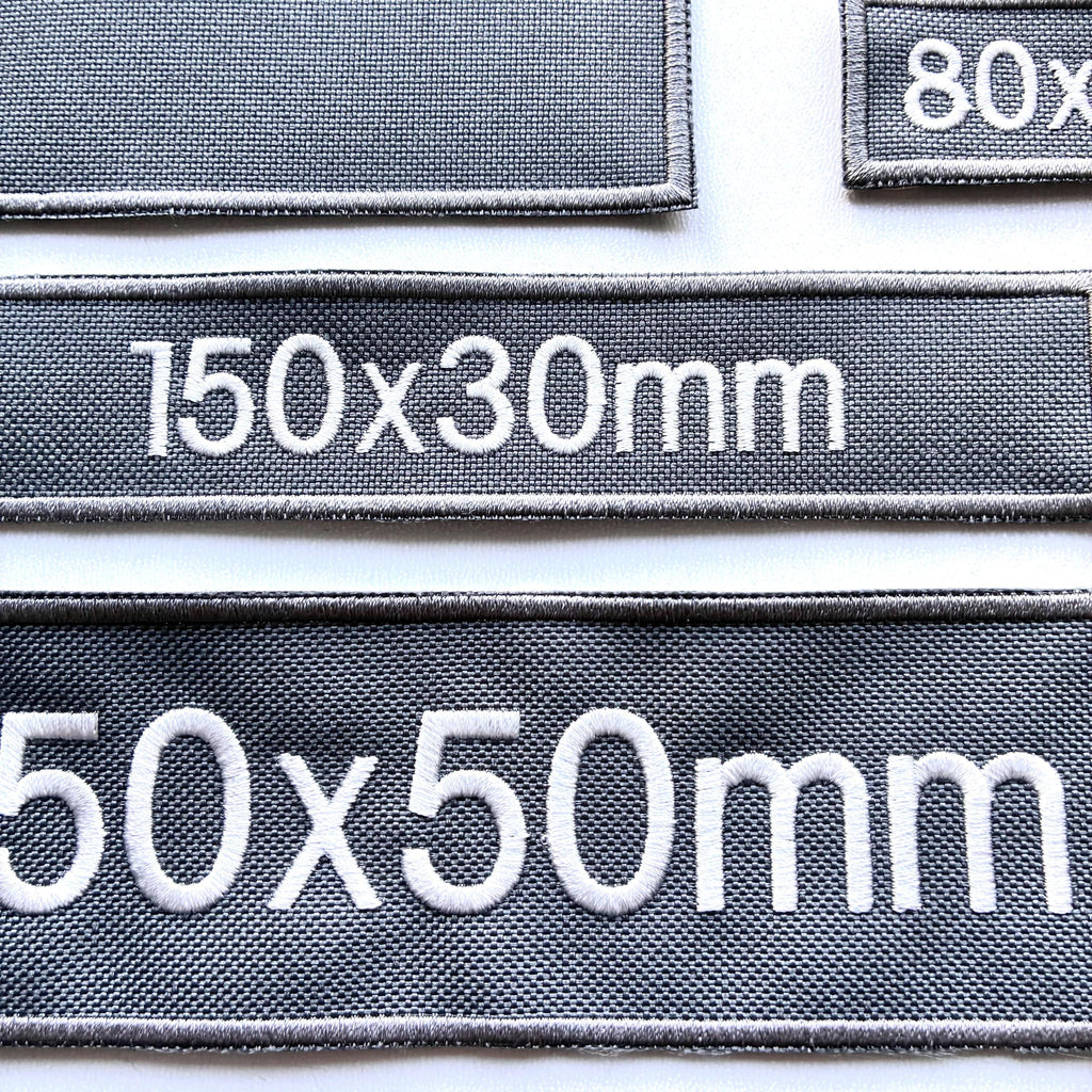 Personalised Embroidered Grey Patches Sew/Iron/VELCRO® Custom Text Molle Morale Badges