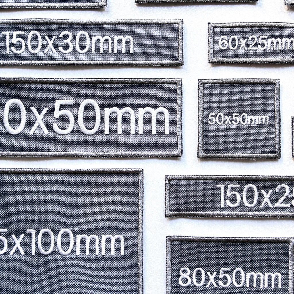 Personalised Embroidered Grey Patches Sew/Iron/VELCRO® Custom Text Molle Morale Badges