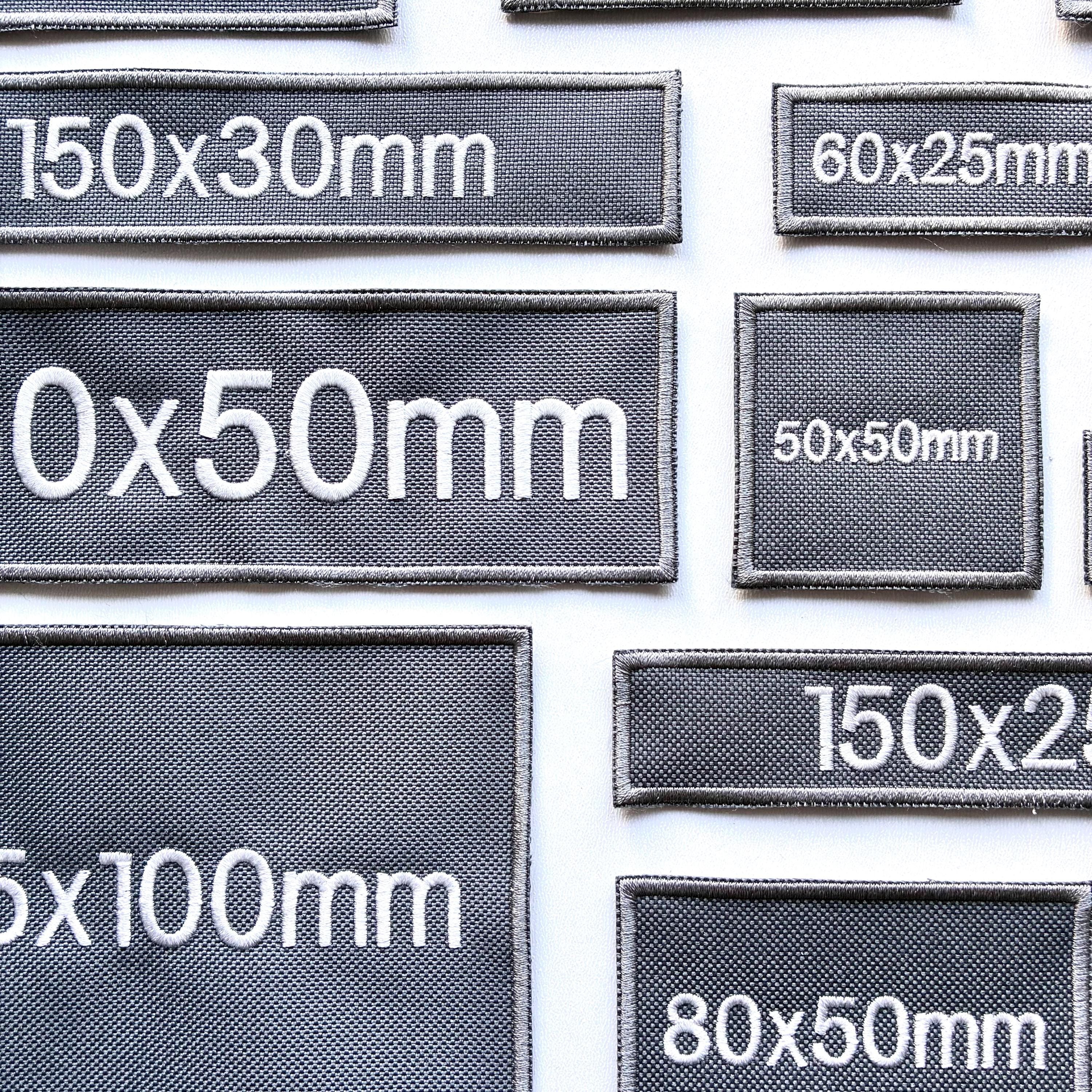 Personalised Embroidered Grey Patches Sew/Iron/VELCRO® Custom Text Molle Morale Badges