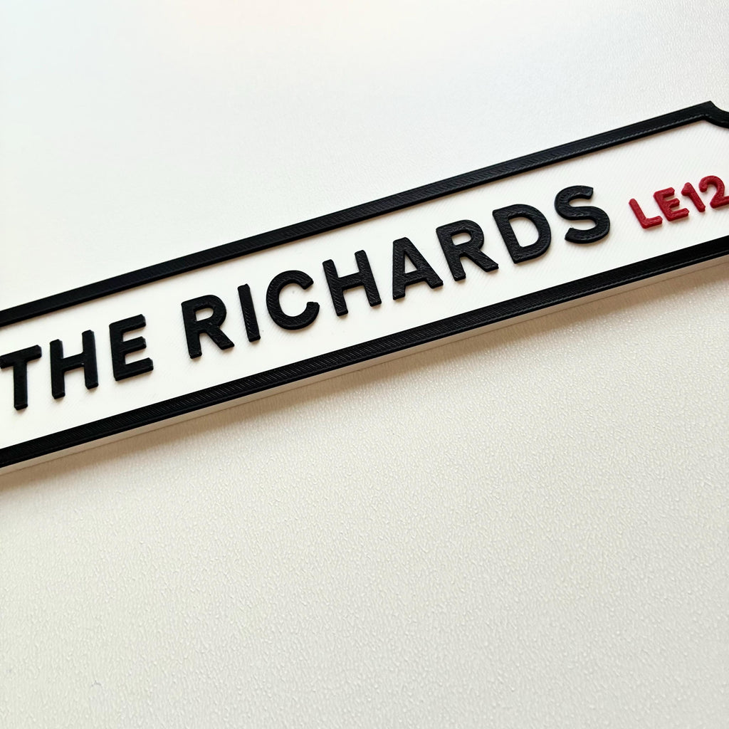 Personalised Text Sign – Custom Street Road Post Code House Decoration Plate