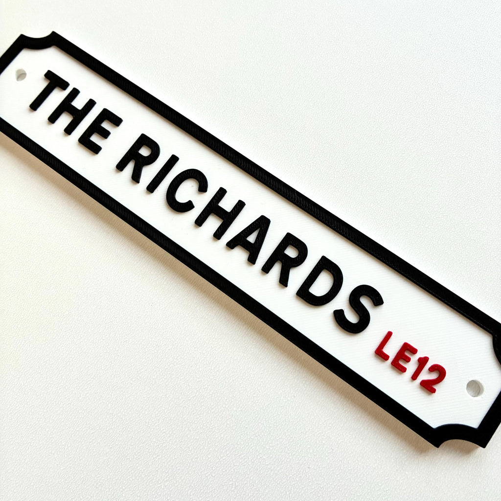Personalised Text Sign – Custom Street Road Post Code House Decoration Plate