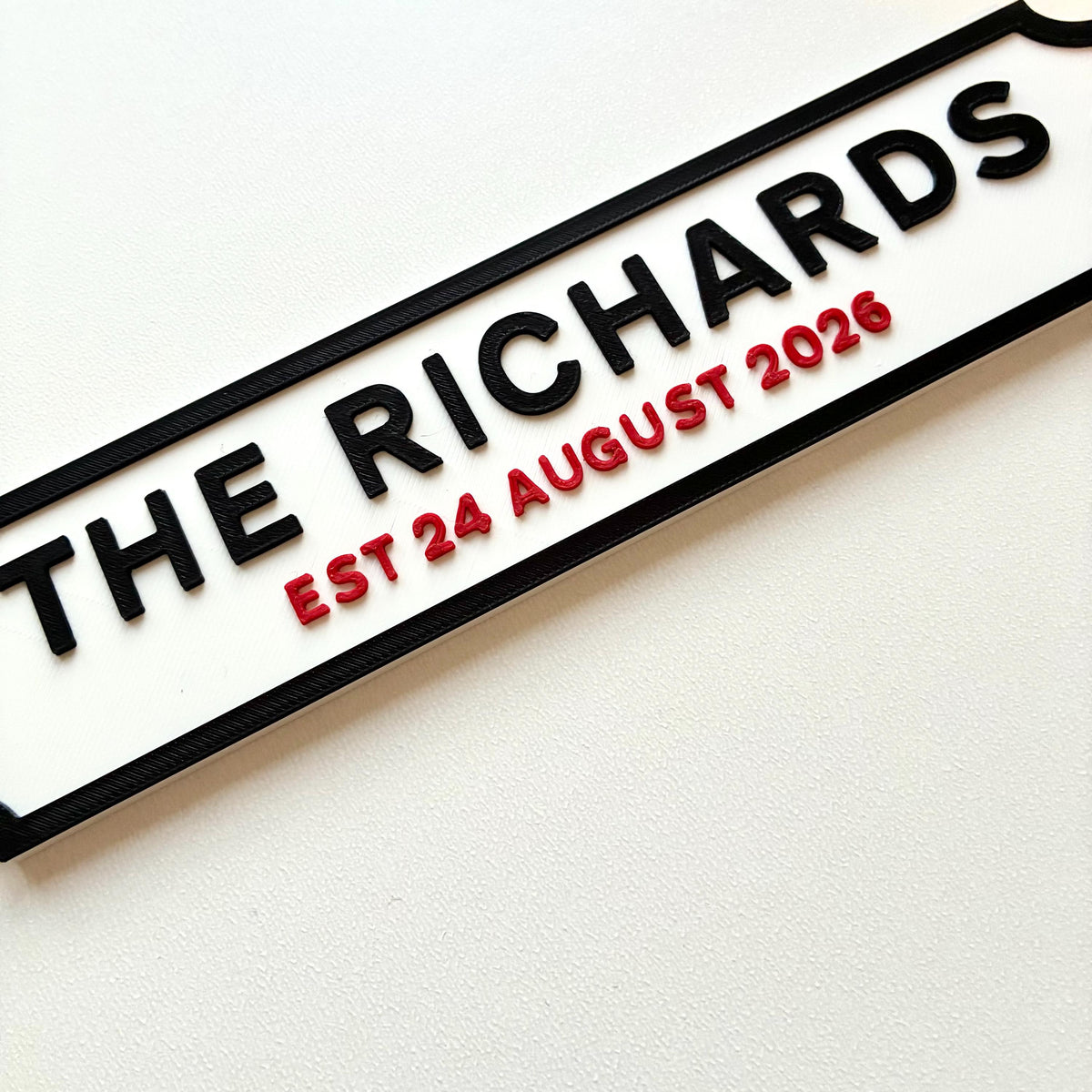 Personalised Text Sign – Custom Family Wedding Street Road House Decoration Plate