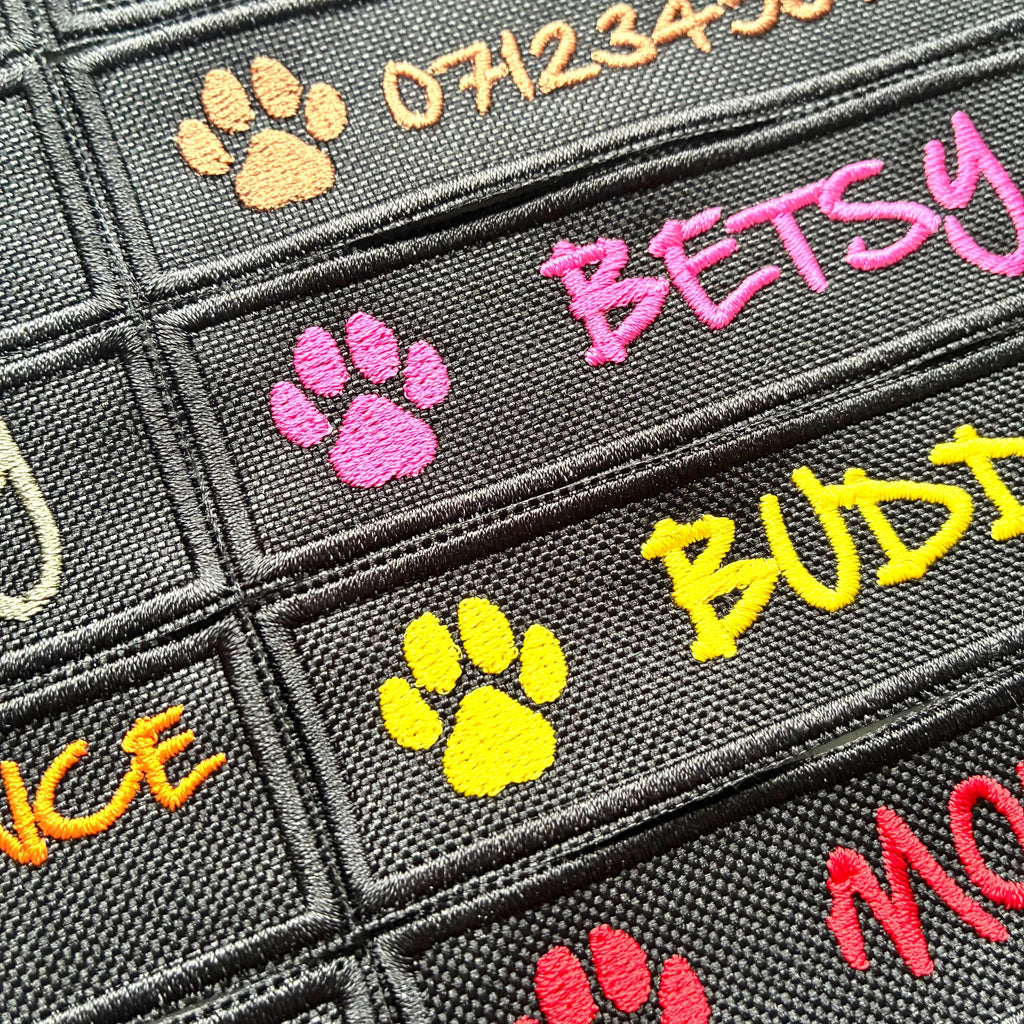VELCRO® Patch To Fit Julius K9 Dog Harness Personalised Embroidered Custom Text Badge