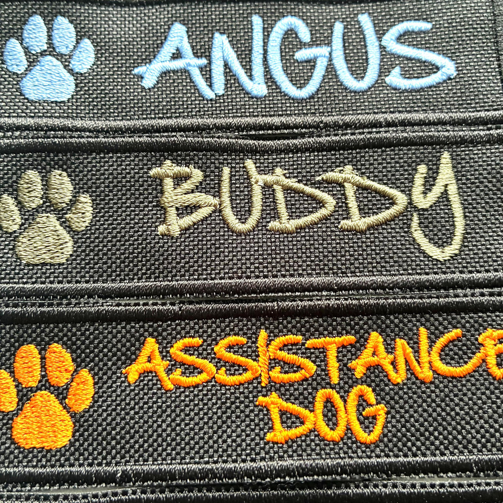 VELCRO® Patch To Fit Julius K9 Dog Harness Personalised Embroidered Custom Text Badge