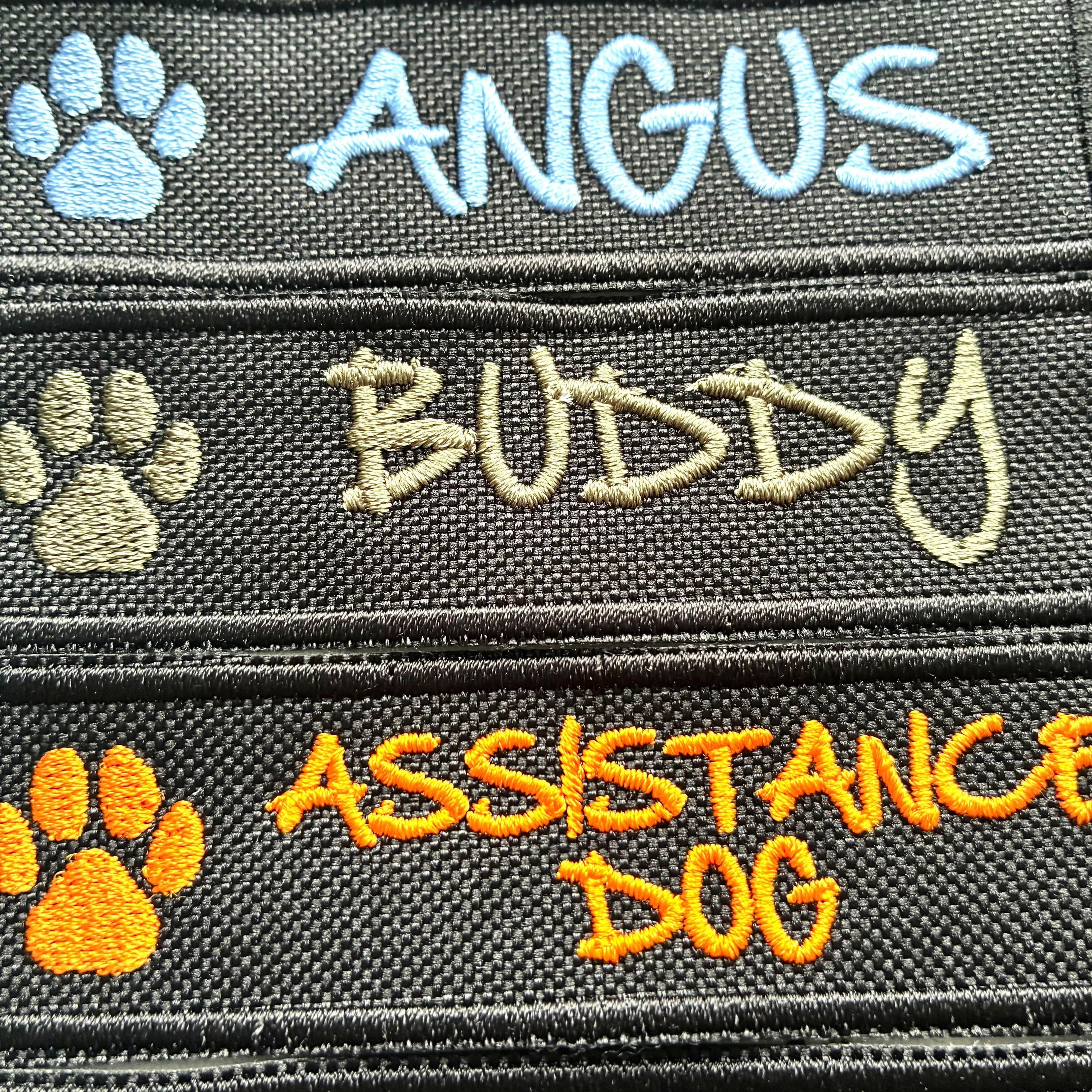 VELCRO® Patch To Fit Julius K9 Dog Harness Personalised Embroidered Custom Text Badge