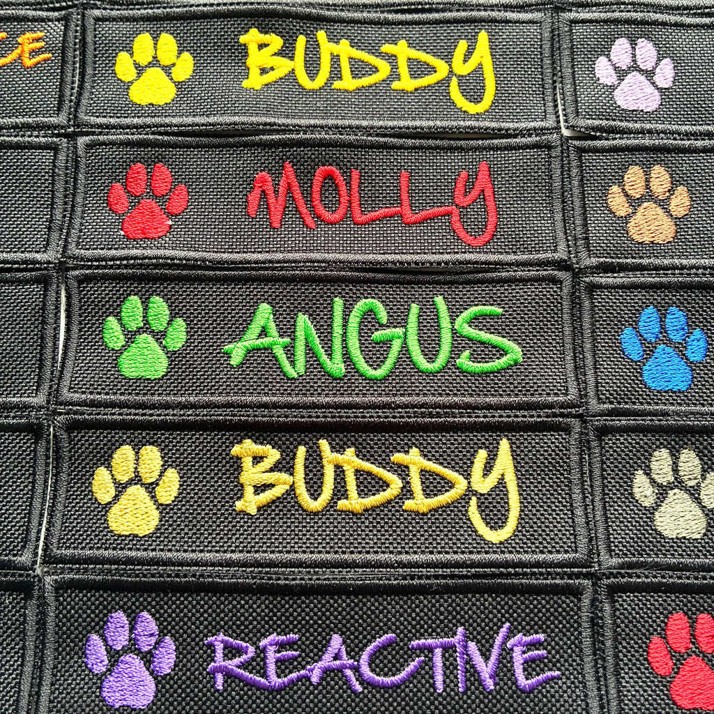 VELCRO® Patch To Fit Julius K9 Dog Harness Personalised Embroidered Custom Text Badge
