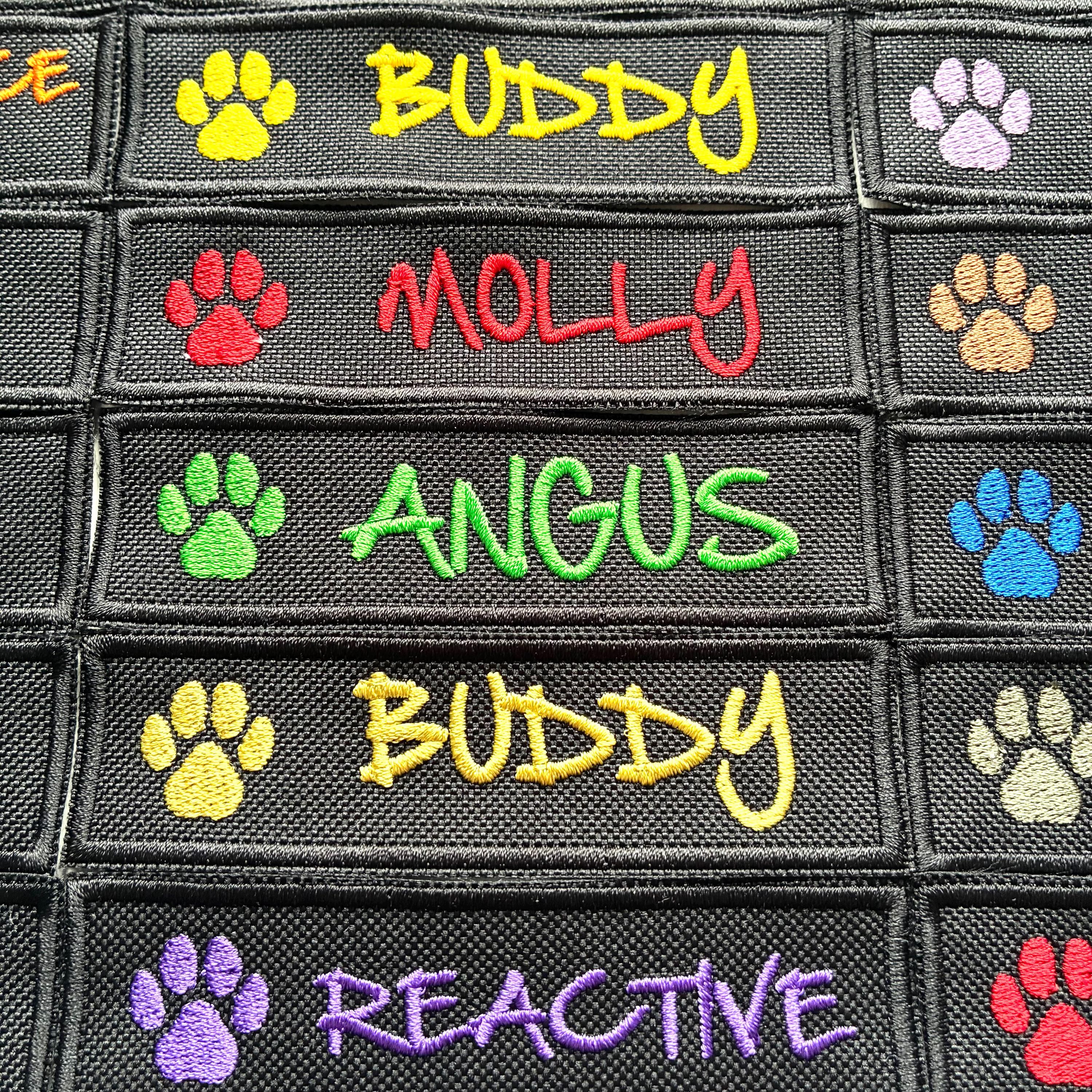 VELCRO® Patch To Fit Julius K9 Dog Harness Personalised Embroidered Custom Text Badge