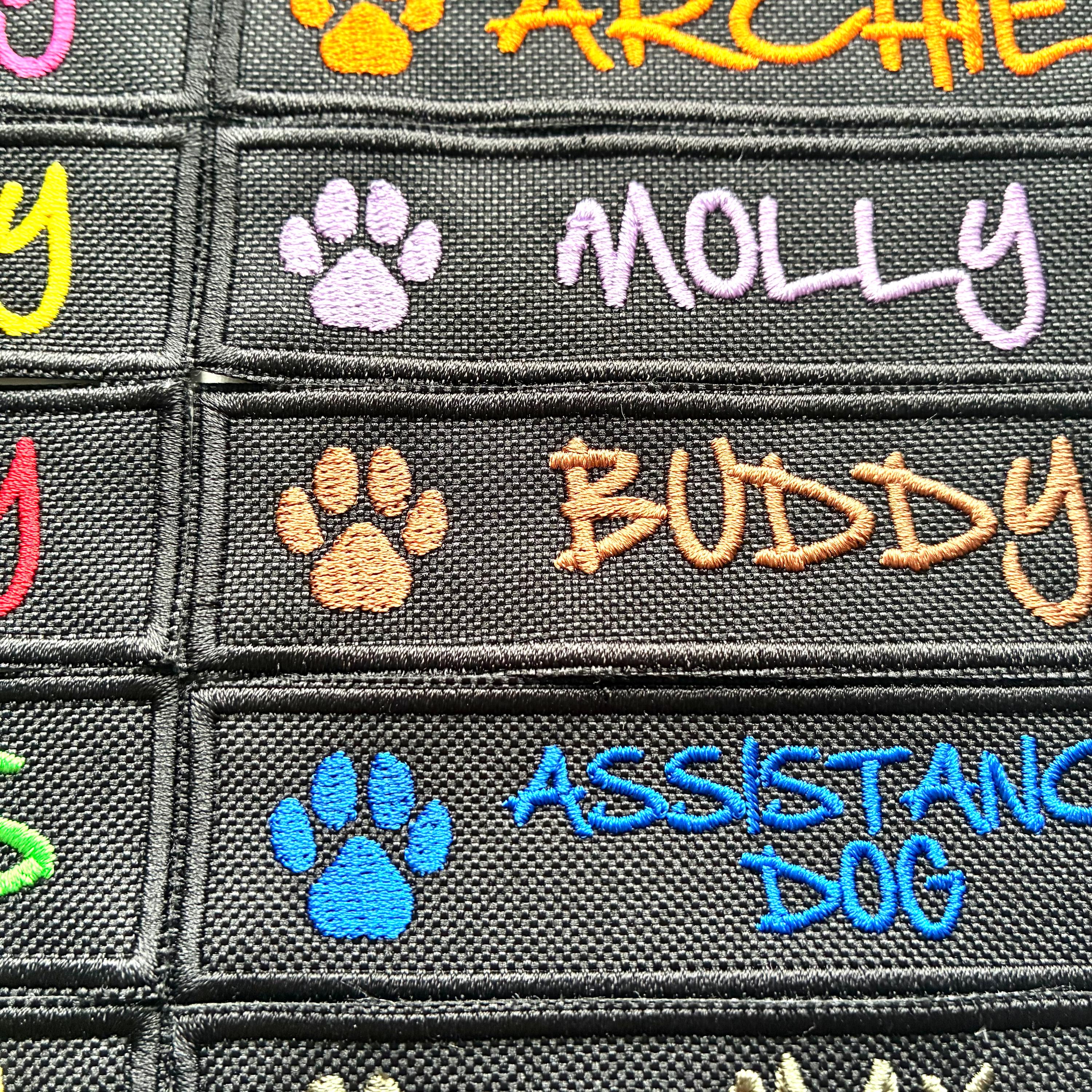 VELCRO® Patch To Fit Julius K9 Dog Harness Personalised Embroidered Custom Text Badge