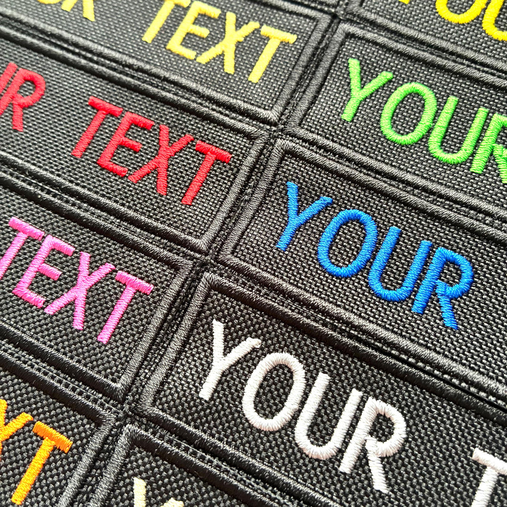 Personalised Embroidered Patches Sew/Iron/VELCRO® Custom Text Molle Morale Badges