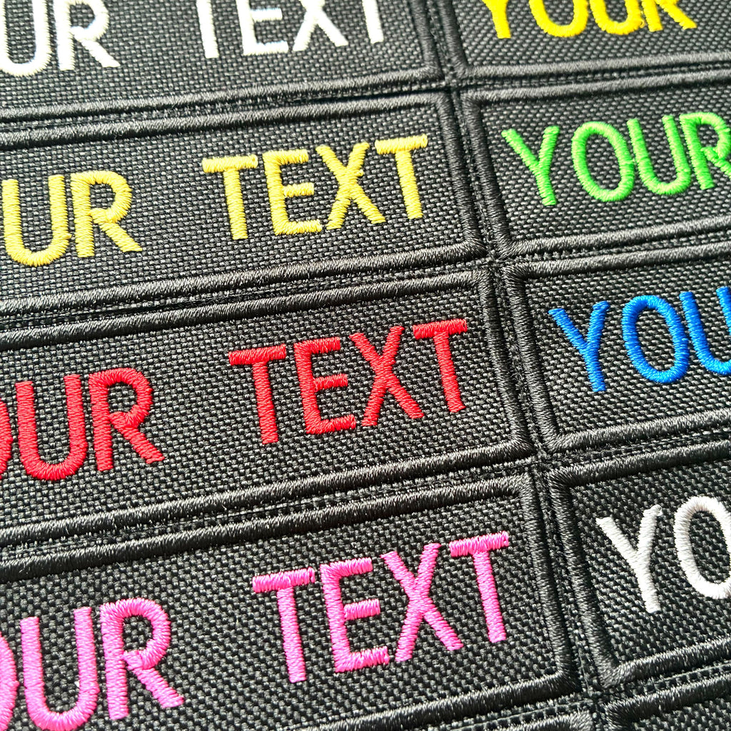 Personalised Embroidered Patches Sew/Iron/VELCRO® Custom Text Molle Morale Badges